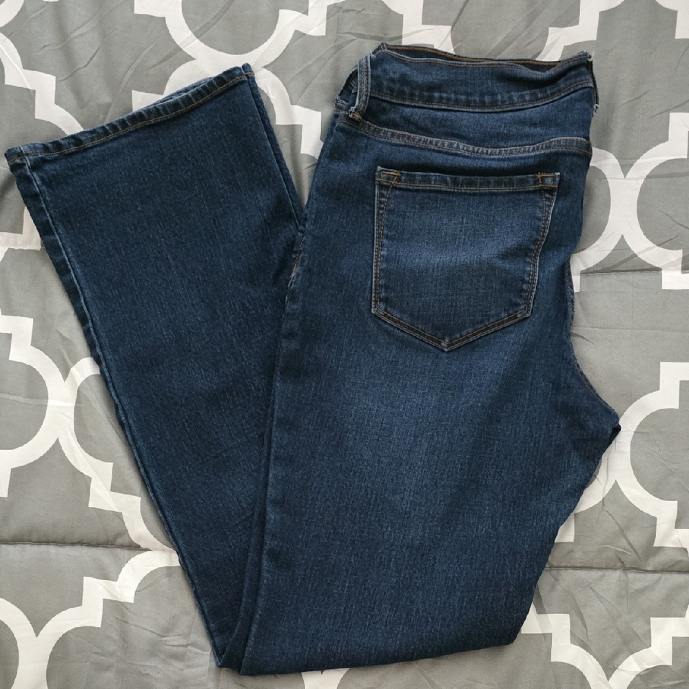 Old Navy, Original Midrise, Flared, Blue Women's Jeans Denim, 6 Short